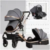 Wózki# WiseSonle Baby Stroller 3 w 1 leżący lub tłumiący składanie Lekkie dwójki dzieci cztery sezony upuszczenie dostaw dzieci matka dhskh