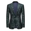 Męskie garnitury Blazers Męski garnitur dla imprezowych guzików mody Casual Slim Fit Blazer Buztons Suit Floral Printing Blazers Kurtka Men Business Płaszcz 230322