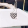 Pendant Necklaces Lovers Heart Diamond Real 925 Sterling Sier Charm Pendants Necklace For Women Bridal Party Choker Jewelry Dhy9H