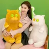 Hot 1pc 45cm/65cm Cute Big Eyes Cats Plushie Toy Stuffed Animals Yellow White Black Throw Pillow Baby Kids Cartoon Gifts