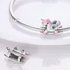 925 siver beads charms for pandora charm bracelets designer for women Heart Cross Earth Travel Charms