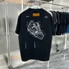 Herr t-shirts populära 22ss designer brev hoodies t skjortor tee mode tröja high street kort ärm sommaren casual t-shirt män kvinnor besättning nackklänningar 3-238 1B65