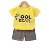 Tshirts Summer Childrens ShortSleeved Suit Cotton Boys Girls Clothing Set Version Of Baby Clothes Tshirt Children clothing 230322