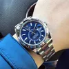 With original box Mens Watch 228206 Platinum 40mm Day-Date Ice Blue Arabic Rare Dial Automatic Fashion Men's Watch Folding Mechanical Watches 2023