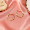 Hoop Earrings 2023 Gold Color For Women Multiple Trendy Twist Round Geometric Drop Statement Fashion Party Jewelry Gifts