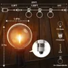 Utomhus Globe String Lights, 9m 27ft G40 LED -uteplatssträngsljus 14 LED -glödlampor, vattentät plasthängande lampor Sträng för inomhus utanför trädgården Garden Club Home