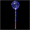 Outros suprimentos para festas festivas 20 Polegadas Balão Bubble Clear Glow Light Up Balões Bobo Natal Aniversário Decoração de Casamento Dhijq