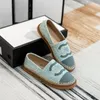 Lüks tasarımcı Ayakkabı En Moda Denim Sapatos Espadrilles Saman Balıkçı Düz Topuklu Ayakkabı Tembel Zapatos Mujer Rahat Karikatür Keten kanal