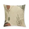 Cuscino Copertura con stampa di foglie tropicali Federa decorativa geometrica Federa per divano del soggiorno Fodere per cuscini 45 45 cm Decorazione per la casa