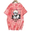 T-shirt da uomo Anime My Hero Academia Dabi T-shirt stampata T-shirt stile Harajuku Top T-shirt casual unisex allentata W0322