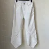 Luxury White Women Denim Pants Spring Summer Nine Length Jeans INS Street Style Jeans Vintage Flared Trousers