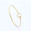 Bracelet Simple or Rose coeur géométrique mode acier inoxydable ouvrable femmes dame Bracelets bijoux goutte