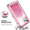 Casos telefônicos arejados para iPhone 14 Pro Max iPhone 13 iPhone12/12Pro xr iPhone7/8 bling líquido glitter flutuante defensor protetor água fluindo tampa