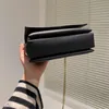 23SS Designer Women Bag Lady Lady Luxury Flay Chain Bags Plain Black Fashion Crossbody Flip Dimbag Женская конверт плеч