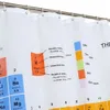 Shower Curtains Chemical Periodic Table Stripe Polyester 1.8m Long Fabric Bath Weighted Shower Curtain Big Bang Theory Sheldon Same Curtain 230322