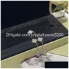 Pendentif Colliers De Luxe Va Esigner Or 18K Croix Chaîne Mini Trèfle 4 Feuille Fleur Tour De Cou Brillant Diamant Cr Otbis