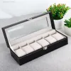 Whole-Classic 6 Grid Luxury Refinement Slots Wrist Watches Gift Case Jewelry Display Boxes Storage Holder Fast 206g