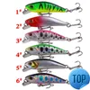 1 Uds. Señuelo de Pesca de 4,5 cm/3,5g, señuelo de pececillo de calidad, cebo duro de plástico con ojos 3D, plantilla Wobblers artificiales, cebo de pesca con manivela