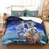 Set di biancheria da letto 3D Ariete Consolatore Cartoon Dreamy Twelve Constellation Copripiumino Copripiumino Biancheria da letto per bambini e federa 2/3PCS