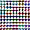 Accessoires de poupée 50 pièces 681012mm verre oeil rond Dragon yeux de chat par paires Flatback Cabochons décoration porte-clés bricolage 230322