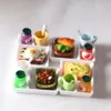 Doll -accessoires 5 PCSSet House Miniatuur Toast Bread Jam Food Model Duit Bord Cup Lepel For House Play Kitchen Accessoreis 230322