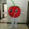 Ny Red Cherry Mascot Costume Top Cartoon Anime Theme Character Carnival Unisex vuxna storlek Jul födelsedagsfest utomhus outfit kostym
