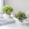 Decorative Flowers Potted Plants With Vases Christmas Decorations Diy Home Bathroom Windowsill Indoor Furnishings Bonsai Wedding Artificial