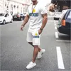 Tracksuits voor heren zomer mannen stelt tracksuit t -shirt heren kleding mode mode france ricard soild kleur pak mannelijke man vintage sportkleding korte outfits 230322