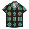 22SS Luxury Designer Shirts Mens Fashion Geometric Classic Print Black Bowling Shirt Hawaii Floral Casual Shirts Men Slim Fit Short Sleeve M-3XL 788894005