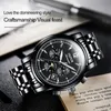 Relógios de pulso JSDUN Top Automatic Watch Men Watches Mechanical Sapphire Big Dial for Husband Clock Relogio Masculino