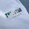 Trapstar top bordado 2023 novo manga curta masculina Conjunto de manga respirável Rápula de seca rápida T-shirt Summer Summer praia correr asda George Clothing