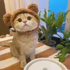 猫コスチュームかわいいぬいぐるみクマ猫キャップ誕生日ドレスアップ犬の帽子面白いウサギの耳子犬の帽子ペット写真小道具帽子子猫頭飾り AA230321