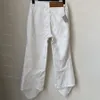 Luxury White Women Denim Pants Spring Summer Nine Length Jeans INS Street Style Jeans Vintage Flared Trousers