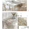 Table Runner Top Élégant Style Européen Broderie Dentelle Pastorale Imprimer Princesse Décoration De La Maison Coureurs Napperons 201123 Drop Delive Dh7Ah