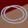 Chaînes 18-60cm 925 Sterling Silver Design Noble Collier Chaîne Pour Femme Hommes Mode Mariage Fiançailles Bijoux