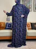 Ethnische Kleidung Muslimische Frauen mit Kapuze Abaya Truthahn-afrikanisches Gebetsgewand Kaftankleid mit Hijab-Blumendrucken Dubai Saudi-Robe im Ramadan 230322