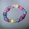 Strand Natural Blue Purple Yellow Green Fluorite Bracelet Hand String Jewelry For Women Gift Wholesale!
