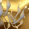 Lustres moderne Led cygne lustre pendentif pour salon chambre cuisine Loft nordique en fer forgé lumières éclairage intérieur