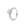 2023 Ny populär 925 Sterling Silver Pandora Shining Crown Style Angel Versatile Women's Ring Gift Fashion Jewelry Accessories