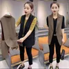 Женские жилеты весенние классические женщины Long Blazer Vest Женщина элегантная офисная леди кот