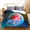 Set di biancheria da letto 3D Ariete Consolatore Cartoon Dreamy Twelve Constellation Copripiumino Copripiumino Biancheria da letto per bambini e federa 2/3PCS