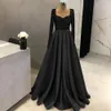 Feestjurken Elegante moslim pailletten Night Night Jurken voor vrouwen lange mouwen Lieverd Aline Satin Wedding Prom Formal Party Jurken 230322