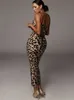 Party Dresses 2023 Women's Leopard Snake Print Fashion Ladies Long Maxi Bodycon Endast Evening Sundress Y2303