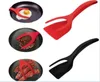 Matlagningsredskap 2 i 1 nylon multifunktionellt non-stick matklipp Tong Clamp Spatula Matlagningsägg Pannkaka Fried Egg Toast Pizza