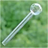 Smoking Pipes 10Cm 12Cm Glass Clear Oil Burner Tube Pyrex Hand Water Pipe Nail Tips 6054 Q2 Drop Delivery Home Garden Household Sund Dhbee