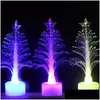 LED rave brinquedo carnaval de fibra óptica Night Light Bateria alimentada pela árvore de Natal Decoração Romântica Droga de Droga de Cor Romântica DHN4E