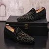 Projektant mody buty ślubne dla mężczyzn Rhinestone Flat Man Sukienka