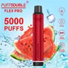 Original Puff Flex Pro 5000 Puffs E Cigarros 11ml 650mAh Dispositivo Pré-preenchido Vape Bateria Recarregável Descartável Vape Autorizado E Cigs