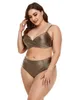 Nieuwe vrouwen groot formaat zwempak Tweede stuk bikini set sexy v-neck badmode badkleding pakken maillot de bain femme xl-4xl