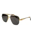 Gafas de sol de aleación de lujo con doble puente, gafas de sol polarizadas con protección UV400 Z1739 para hombres, pesca al aire libre, gafas cuadradas de metal dorado para mujer